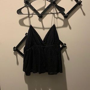 Lace crop tank